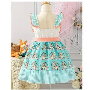 Floral bunny embroidery ruffle dress main image 1